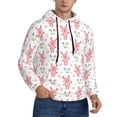 thumbnail image 2 of Kdxio Hello Rabbit Print Mens Casual Hooded Collar Drawstring Hoodies Pullover Sweatshirts Casual Long Sleeve Shirts-4X-Large, 2 of 7