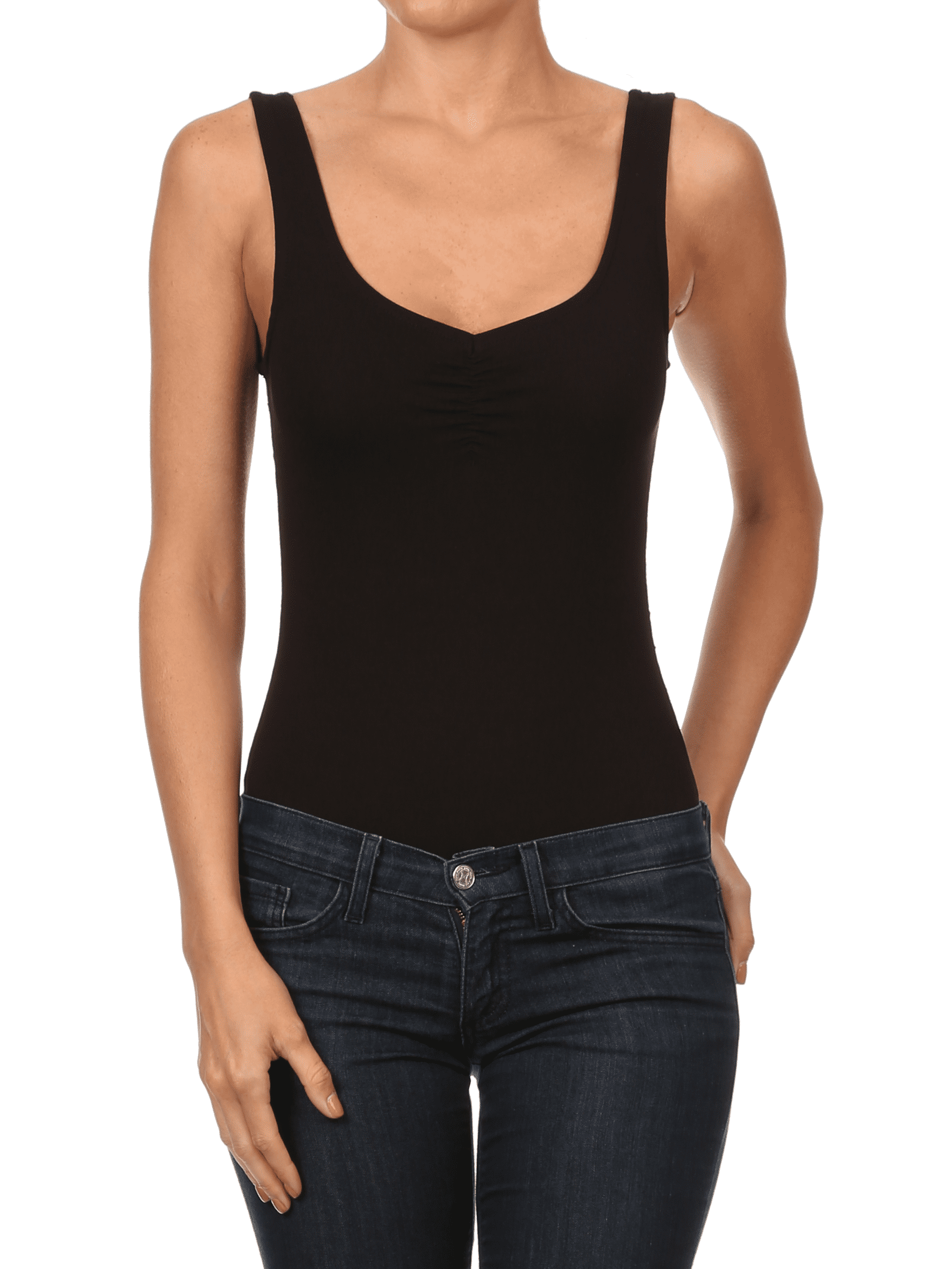 Simlu Bodysuits for Women Long Sleeve, Sleeveless Leotard Tank Top