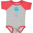 thumbnail image 3 of Inktastic Blue Jellyfish, Cute Jellyfish With Pink Ribbons Girls Baby Bodysuit, 3 of 5