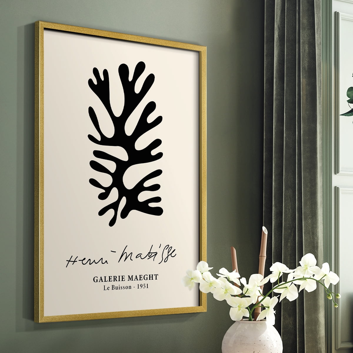 Matisse CXLIX Framed Print in Gold Solid Wood 8 x 10 Framed Print