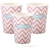Ginger Ray Chevron Divine Paper Party Cups/Drink Up, Pink
