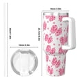 thumbnail image 4 of Balery pink polka dot bows Pattern 40oz Stainless Steel Tumbler Double Wall Vacuum Insulated Water Bottle Ice Bully Insulated Tumbler With Handle And 2 in 1 Straw Lid, 4 of 8