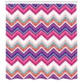 thumbnail image 3 of Ambesonne Chevron Shower Curtain, Colorful Groovy Art, 69"Wx70"L, Multicolor, 3 of 3
