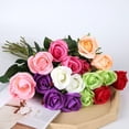 thumbnail image 3 of Ramo de rosas artificiales de 8 piezas, perfecto para el día de San Valentín, decoración del hogar y la boda, belleza eterna, amor eterno, 3 of 5