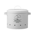 thumbnail image 1 of Farmhouse Storage Jar Vintage Vegetable Storage Container with Ventilation Holes white potatoes, 1 of 8