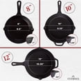 thumbnail image 3 of Cuisinel Cast Iron Skillet Set of 3 Kitchen Cookware Pre-Seasoned 8” 10” 12", 3 of 6