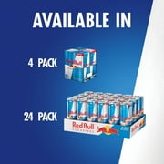 Red Bull Sugarfree Energy Drink, 12 fl. oz., 6 Packs of 4 Cans, 114mg Caffeine