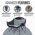 thumbnail image 3 of Double Folding Chair Portable Loveseat for 2 Adults with 600 lbs Support Water  Outdoor Camping Beach Picnic, 3 of 6