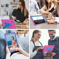 thumbnail image 4 of Dteck Case for Samsung Galaxy Tab A7 Lite 8.7 Inch SM-T220/SM-T225 Released 2021 with Screen Protector, Dteck Rugged Shockproof Kickstand Case, Full Body Protection Shell for Kids,Rose/Blue, 4 of 5