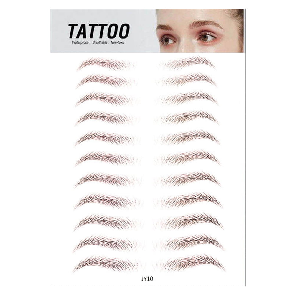 Viugreum 4D Hair-like Eyebrows |11 Pairs Waterproof Eyebrow Stickers  Eyebrow Transfers Stickers | Grooming Shaping Eyebrow Sticker In Arch Style  For Women And Girls - Walmart.com