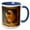 Blue/White, variant on 3drose, Red Star, or Golden Buff, Comet, Golden Comet, Isa Brown,hen., 15oz Two-tone Blue Mug