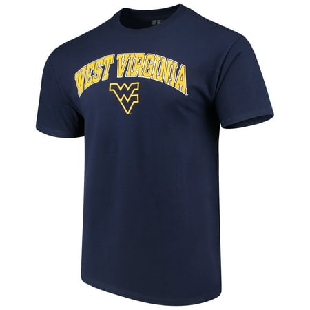- Men's Russell Navy West Virginia Mountaineers Crew Core Print T-Shirt