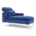 thumbnail image 2 of 55" Chaise Lounge with Left Armrest | Tool - Free Assembly for Bedroom Use | Experience Softness and Elegant Retro Style, 2 of 3