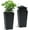 21.7 inches Black, variant on Tall Planters Set of 2,Outdoor Indoor Planters,Tapered Planters with Drainage Holes & Water Level Monitor & Inner Bucket,Automatic Watering for Front Door Garden