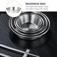 thumbnail image 6 of 4 Pcs Stainless Steel Seasoning Dish Appetizer Plates Dipping Sauce Dishes Round Seasoning Dishes Seasoning Bowl, 6 of 6