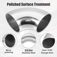 thumbnail image 4 of Unique Bargains OD 5 Inch 90 Degree SS304 Stainless Steel Bend Tube Exhaust Elbow Pipe for Car 0.08" Wall Thickness, 4 of 6