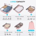 thumbnail image 2 of Compression Packing Cubes, 4pcs Expandable Storage Travel Luggage Bags Organizers, 2 of 7