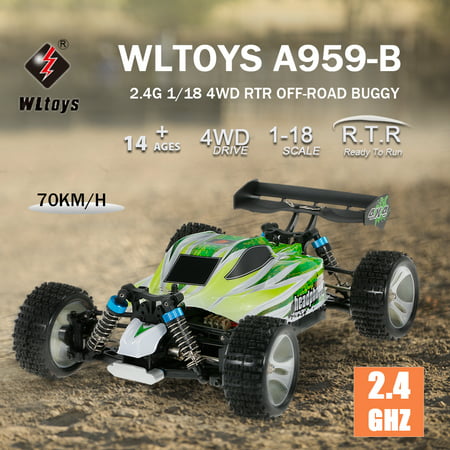 WLtoys A959-B 2.4G 1/18 4WD 70KM/h High Speed Electric 2.4Ghz Off Road RC Truck RTR RC (Best Off Road Vehicle For The Money)
