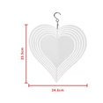 thumbnail image 2 of Carillón de viento giratorio dimensional en forma de corazón para decoración de jardín, sublimación en blanco, doble cara, bricolaje, blanco, 2 of 5