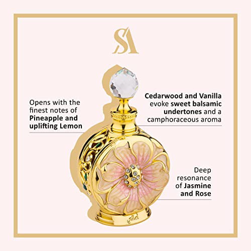 SWISS ARABIAN Amaali for Women - Woody, Fruity Gourmand Concentrated  Perfume Oil - Luxury Fragrance From Dubai - Long Lasting Artisan Perfume  With Notes Of Pineapple, Jasmine, Rose, Vanilla - 0.5 Oz 