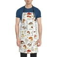 thumbnail image 2 of Bingfone Mushrooms And Butterflies Apron Gifts For Men, Women Professional Grade Chef Apron For Kitchen,Bbq & Grill, 2 of 8