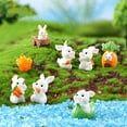 thumbnail image 2 of Cake Decoration Clear Lines Widely Usage Decorative Mini Cute Rabbit Ornament for Bedroom, 2 of 8