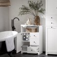 thumbnail image 3 of Storage Cabinet Cupboard With 3 Drawers,bzr107-w, 3 of 5