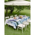 thumbnail image 5 of 54x80 Inch Outdoor Tablecloth with Umbrella Hole Zipper Rectangle Spring Lavender Floral Rectangular Tablecloths Outside Waterproof Botanical Flower Plant in Vase Patio Table Cover for Picnic Party, 5 of 8