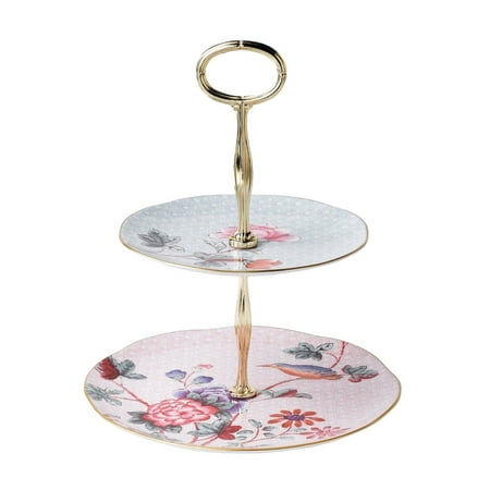 UPC 091574165530 product image for Wedgwood Harlequin Cuckoo Tea Story 2 Tier Cake Stand | upcitemdb.com