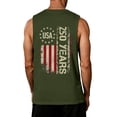 thumbnail image 4 of 250 Anniversary Usa Tank Tops for Men Usa Independence Day 4th Of July Tank Top Usa American Flag Graphic Sleeveless Patriotic Tee We the People Crewneck Tops,Green 5XL, 4 of 4