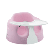 Bumbo Baby Foam Wide Floor Seat with Play Top Tray Attachment, Pink