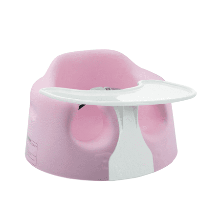 Bumbo Baby Foam Wide Floor Seat with Play Top Tray Attachment, Pink