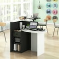 thumbnail image 4 of Gymax Front Reception Counter Desk Checkout Office Desk w/ Open Shelf & Lockable Drawer, 4 of 10