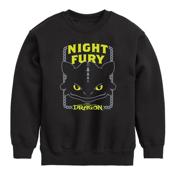 How to Train Your Dragon - Night Fury Graphic Long Sleeve Fleece Sweatshirt