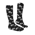 thumbnail image 4 of Lsque White Flower Dandelion Printed Crew Socks Men's Women's LightWeight Thin Casual Calf Socks ,Knee High Socks,Cotton Socks, 4 of 9