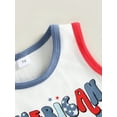 thumbnail image 6 of Wassery Baby Boys 4th of July Outfit Independence Day Clothes Letters Print Tank Top with Elastic Waist Shorts 6 12 18 24 Months Infant Boys Summer Outfit, 6 of 8