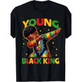 thumbnail image 1 of [Africa Pride, Young Black King Tee] Vibrant Africa Pride "Young Black King" Celebration Tee - 100% Cotton, Crew Neck, Short Sleeve, Machine Washable, 1 of 7