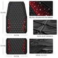 thumbnail image 4 of Juego completo de alfombrillas CAR PASS Diamond Rubber, color negro y rojo, 4 of 9
