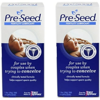 Pre-Seed Vaginal Personal Lubricant, 40 Gram Tube with 9 Applicators, Pack  of 2