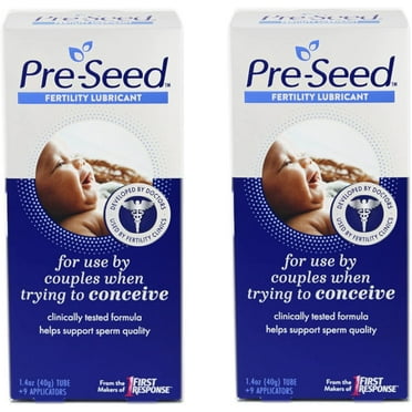 Pre-Seed Lubricant Multi-use, 40-gram tube with 9 applicators (Pack of 2)