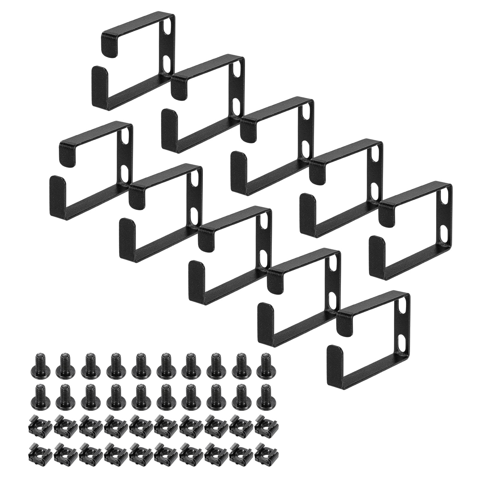 Uxcell Server Rack Cable Management D Ring Hooks, 10 Set Wire Cable