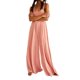 thumbnail image 4 of Mono largo de verano para mujer de VISgogo, mono holgado con tirantes anchos en el pecho liso fruncido, mono informal con pantalones largos de pierna ancha para mujer VISgogo moda, 4 of 9
