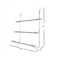 Home Basics 3Tier ChromePlated Steel Over the Door Towel Rack