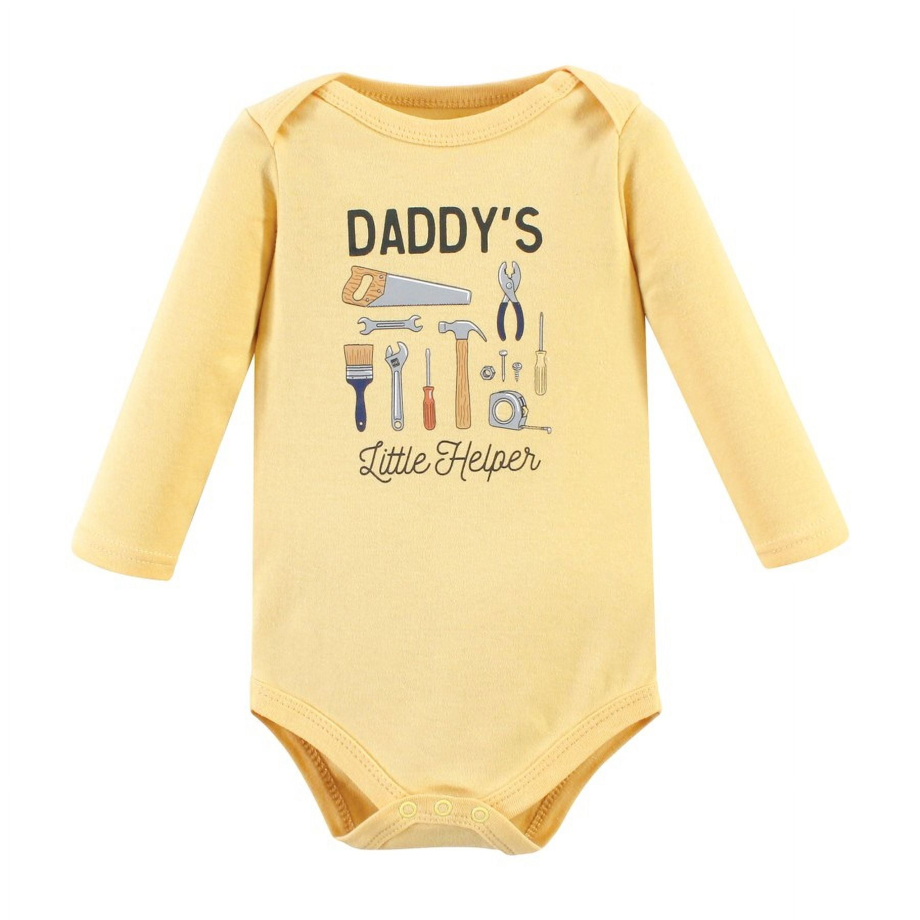 Hudson Baby Cotton Long-Sleeve Bodysuits, 3- Pack, Newborn- 24 Months