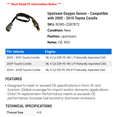 Gr Corolla O2 Sensor Upstream Oxygen Sensor - Compatible with 2005 - 2010 Toyota Corolla ...