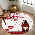thumbnail image 3 of Valentine's Day Washable Area Rug&nbsp;6 ft Love Heart Tree Red Lips Rose Dwarf Soft Round&nbsp;Rugs for Living Room, Non Slip Carpet for Bedroom&nbsp;Entryway Dining Room, 3 of 9