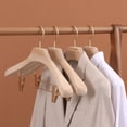 thumbnail image 4 of Wooden Pants Hanger with Clips Camphor Wood Suit Hangers for Wardrobe Organization  1PCS, 4 of 8