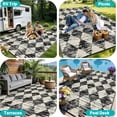 thumbnail image 4 of Findosom Outdoor Rug Waterproof 6'x9' Patio Rugs Foldable Reversible Camping Mat for RV,Deck,Porch,icnic,Beach,Balcony,Black & White, 4 of 9