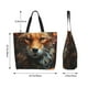 thumbnail image 5 of Balery Floral Fox Bolsa Tote Estilo Estético con Cremalleras, Bolsa de Hombro, Bolsa de Compras Grande y Plegable, 5 of 8