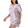 thumbnail image 3 of Womens Pajama Sets With Pocket, No Drama Llama Lounge Sets Short Sleeve Sleepwear PJ Sets for Women, 3 of 6
